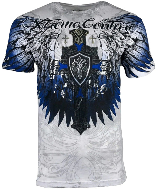 Xtreme Couture by Affliction Mens T-Shirt Tempest Biker MMA M White