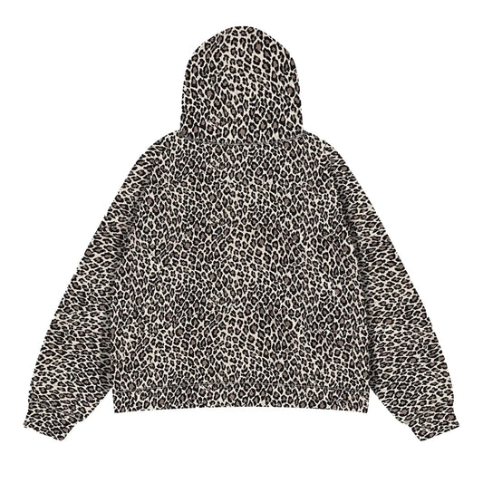 Y2K Oversized Leopard Print Hoodie Cheetah Print Sweatshirt Trendy Y2K Style Vintage Hoodie for Women (Leopard ALargeLarge)